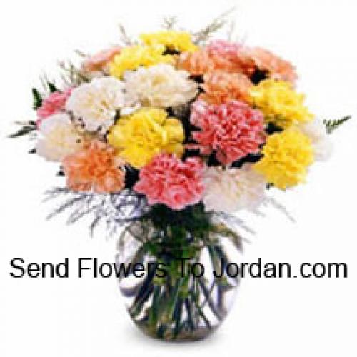 12 Elegant Mixed Carnations