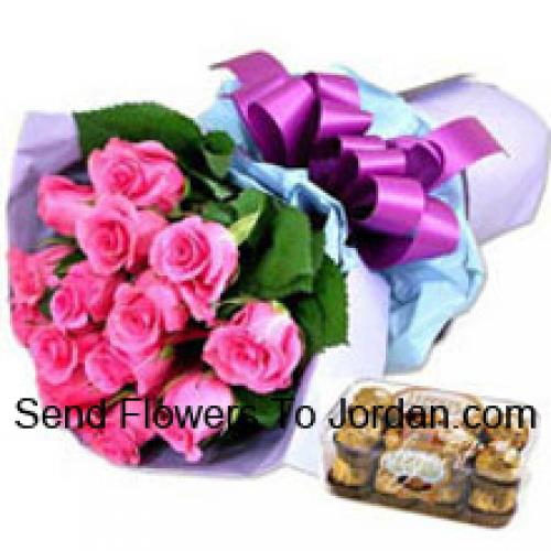 12 Roses Roses Roses Roses Roses Roses with 16 Pcs Ferrero Rochers